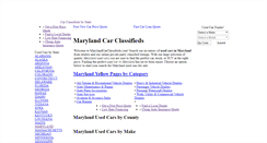Desktop Screenshot of marylandcarclassifieds.net