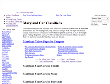 Tablet Screenshot of marylandcarclassifieds.net